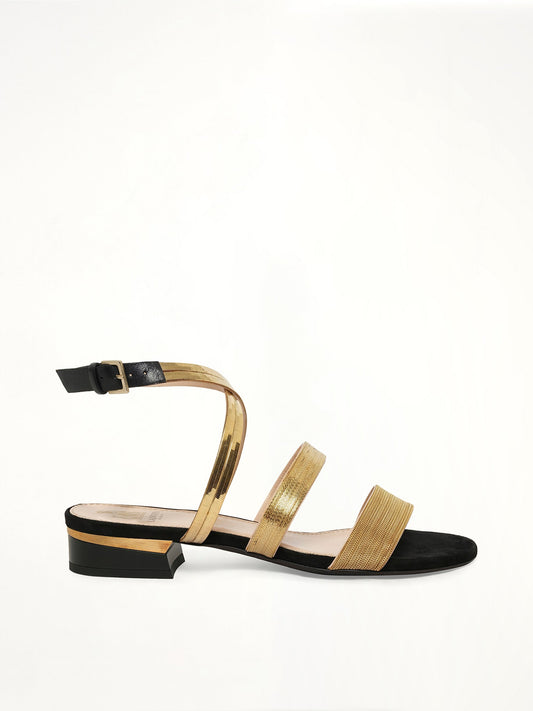 Image of Sandals. Product name - Flat Sandal W/ Chain in Black colour by brand - LANVIN
