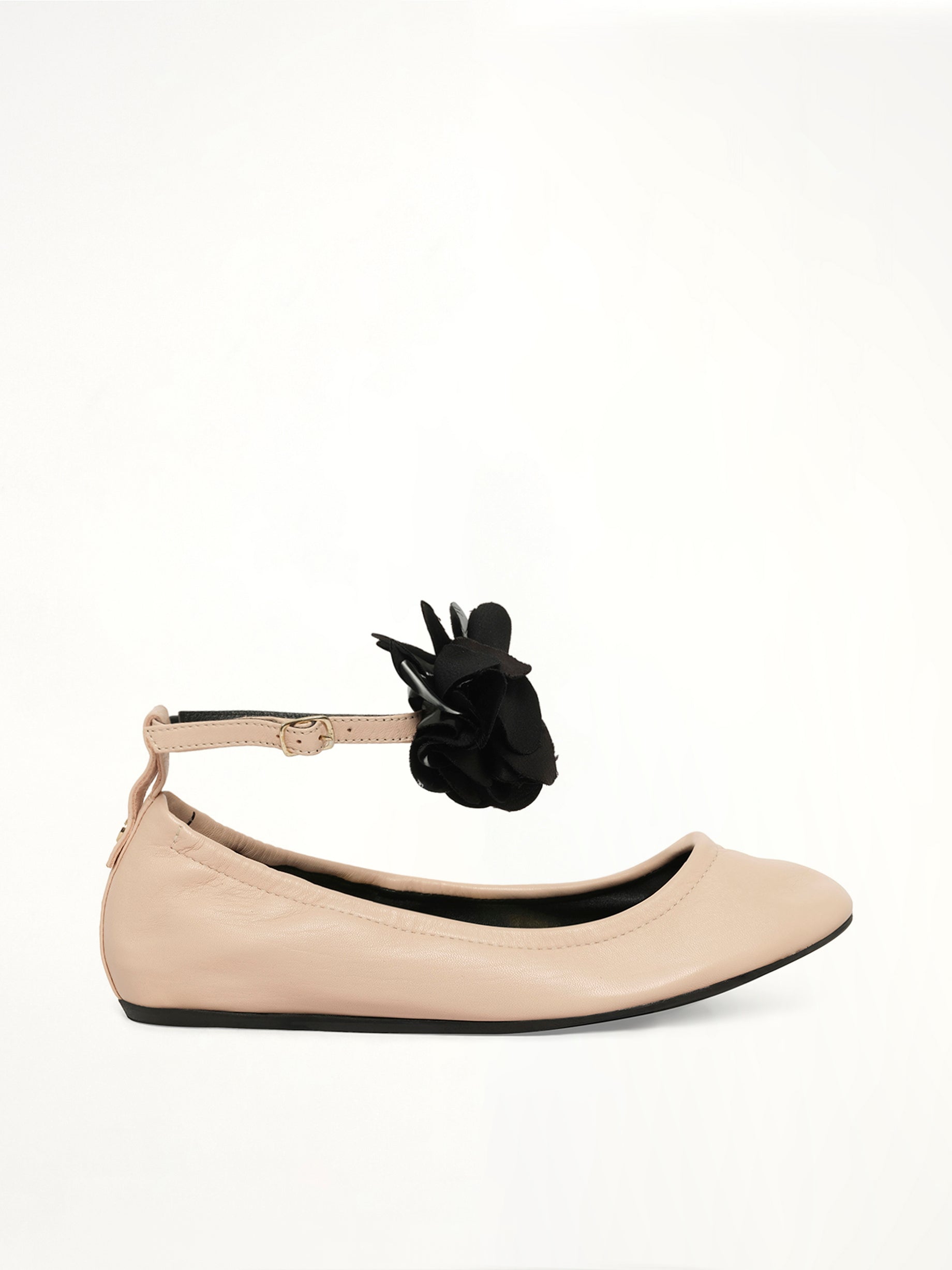 Image of Shoes. Product name - Flower Ballerina in Powder colour by brand - LANVIN