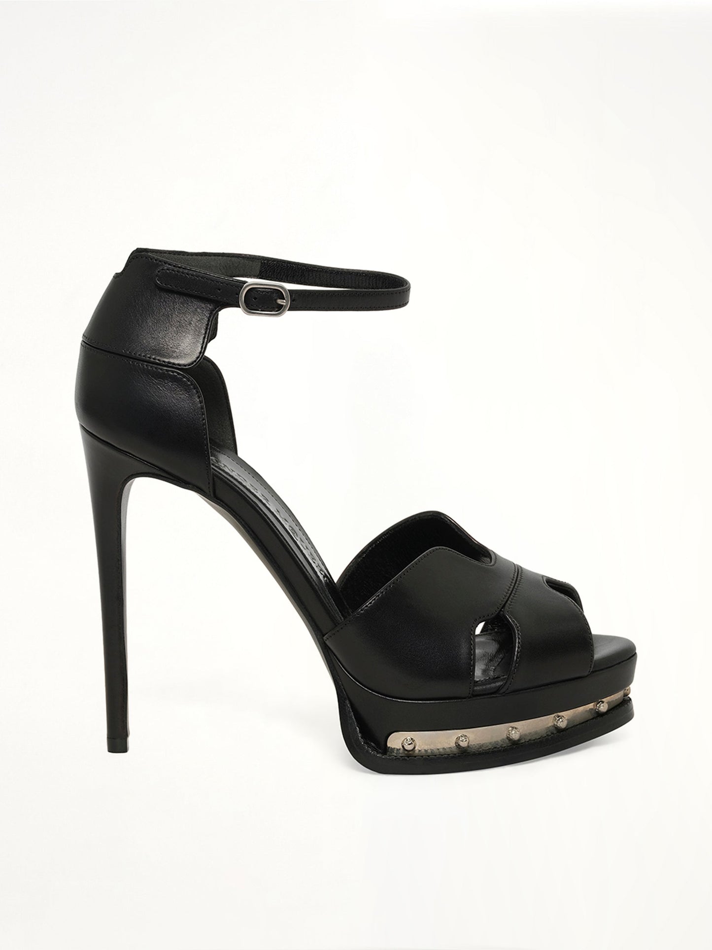 Image of Sandals. Product name - Sandal in Black colour by brand - ALEXANDER MCQUEEN