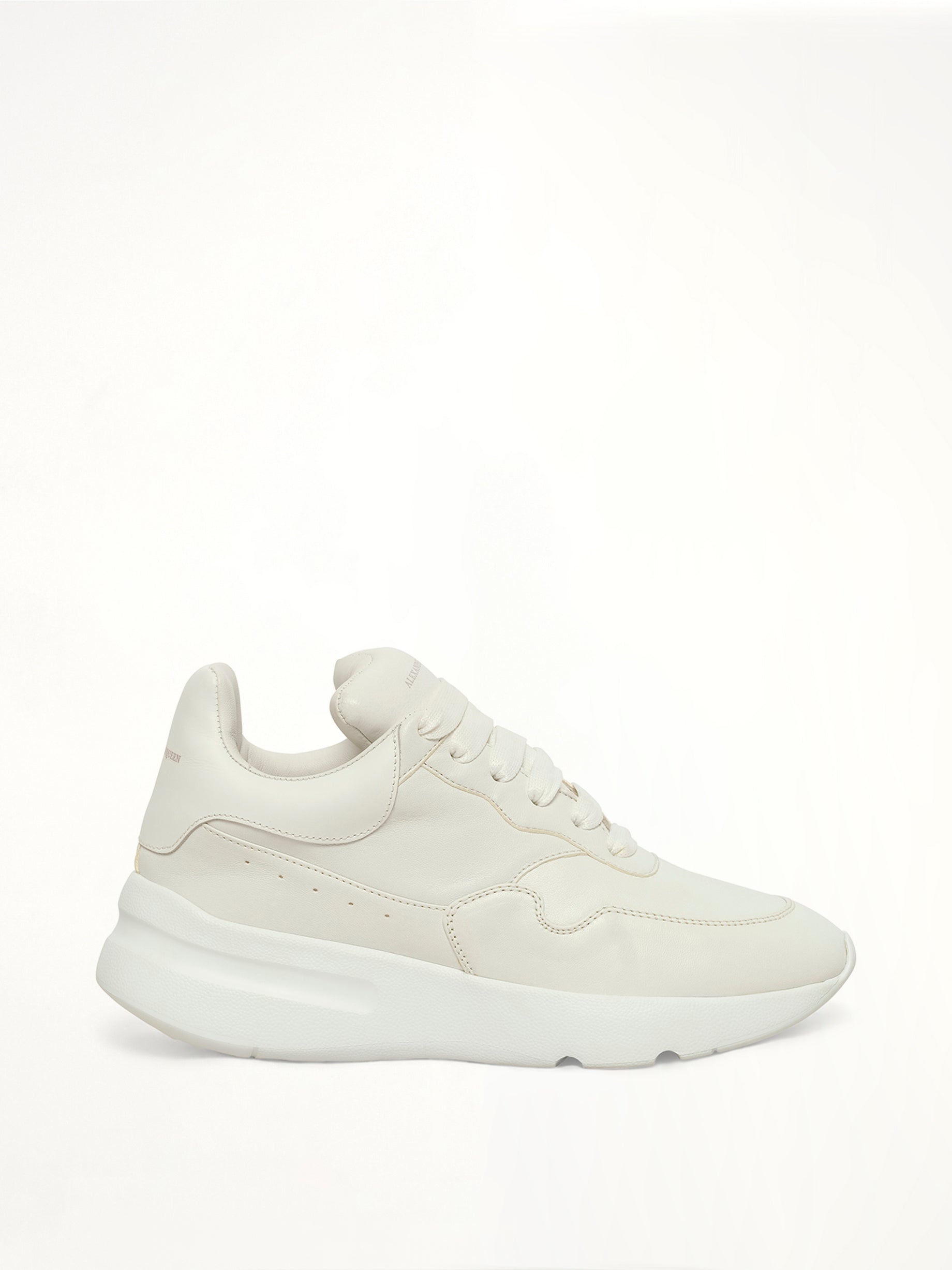 Image of Sneakers. Product name - Alexander McQueen Nappa Larry Sneaker in White colour by brand - ALEXANDER MCQUEEN