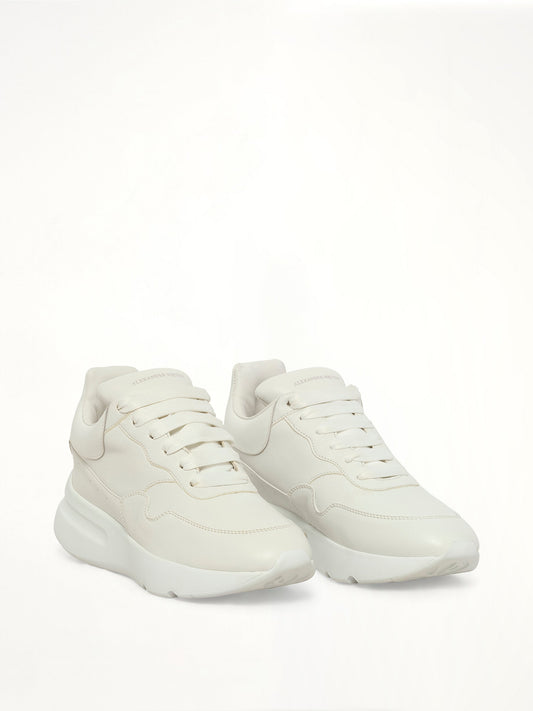 Alexander McQueen Nappa Larry Sneaker (White)