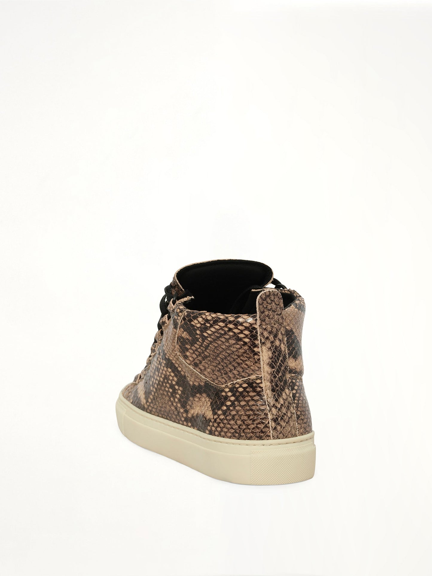 BALENCIAGA Arena High Python Sneakers (Beige)