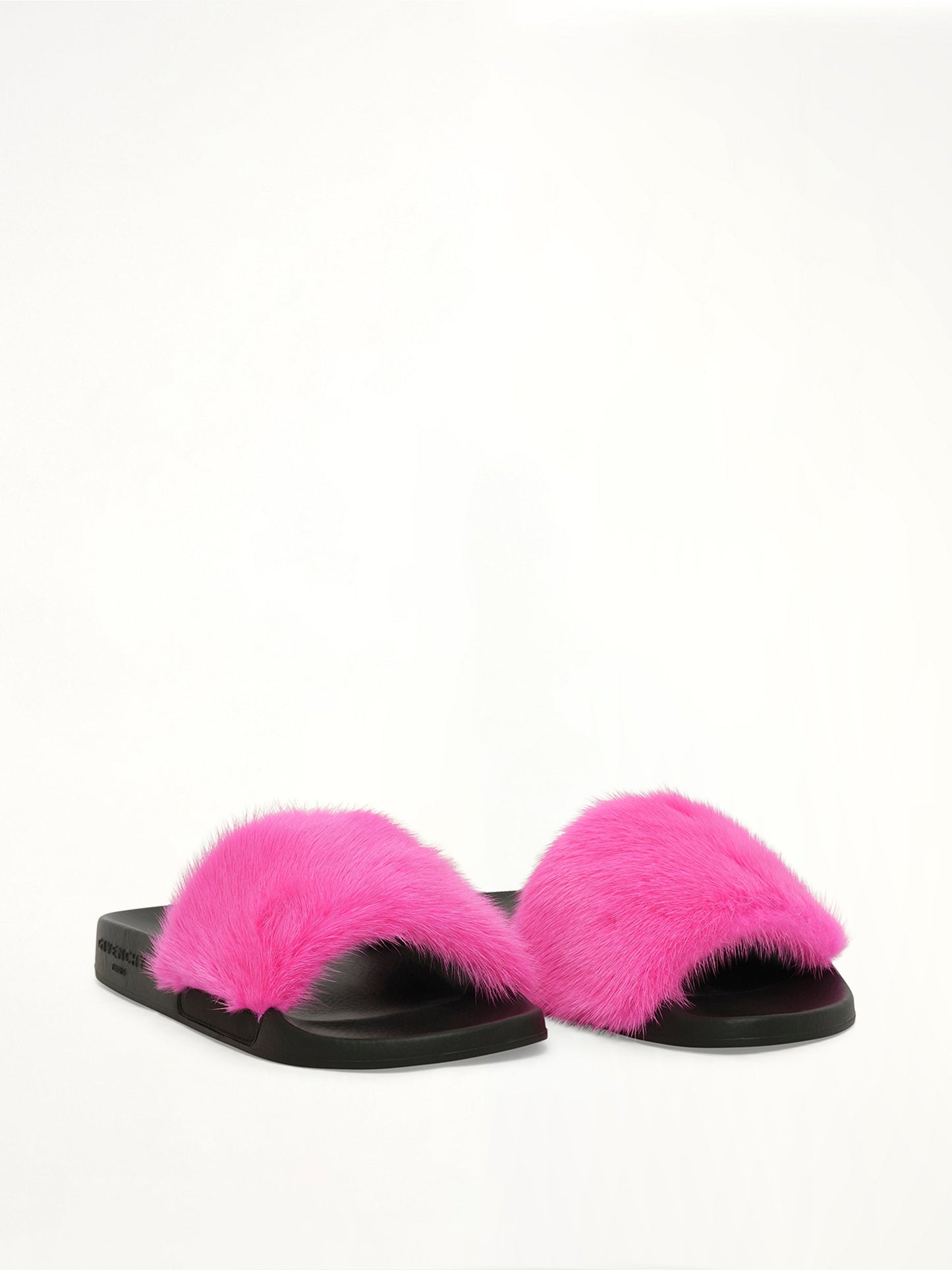 GIVENCHY Slide Flat Mink Sandal (Fushia)