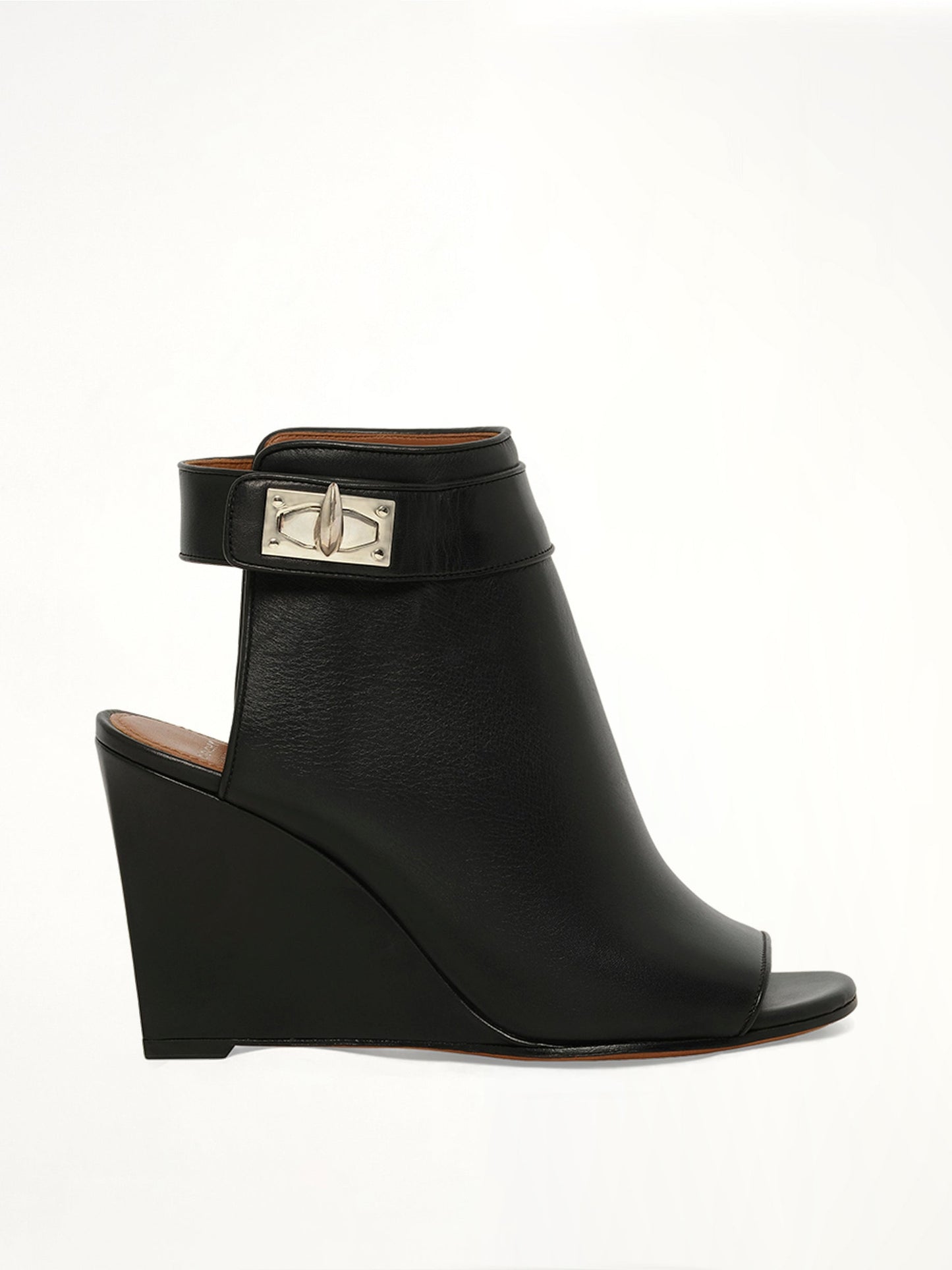 Image of Sandals. Product name - Wedge Shark Sandal in Black colour by brand - GIVENCHY