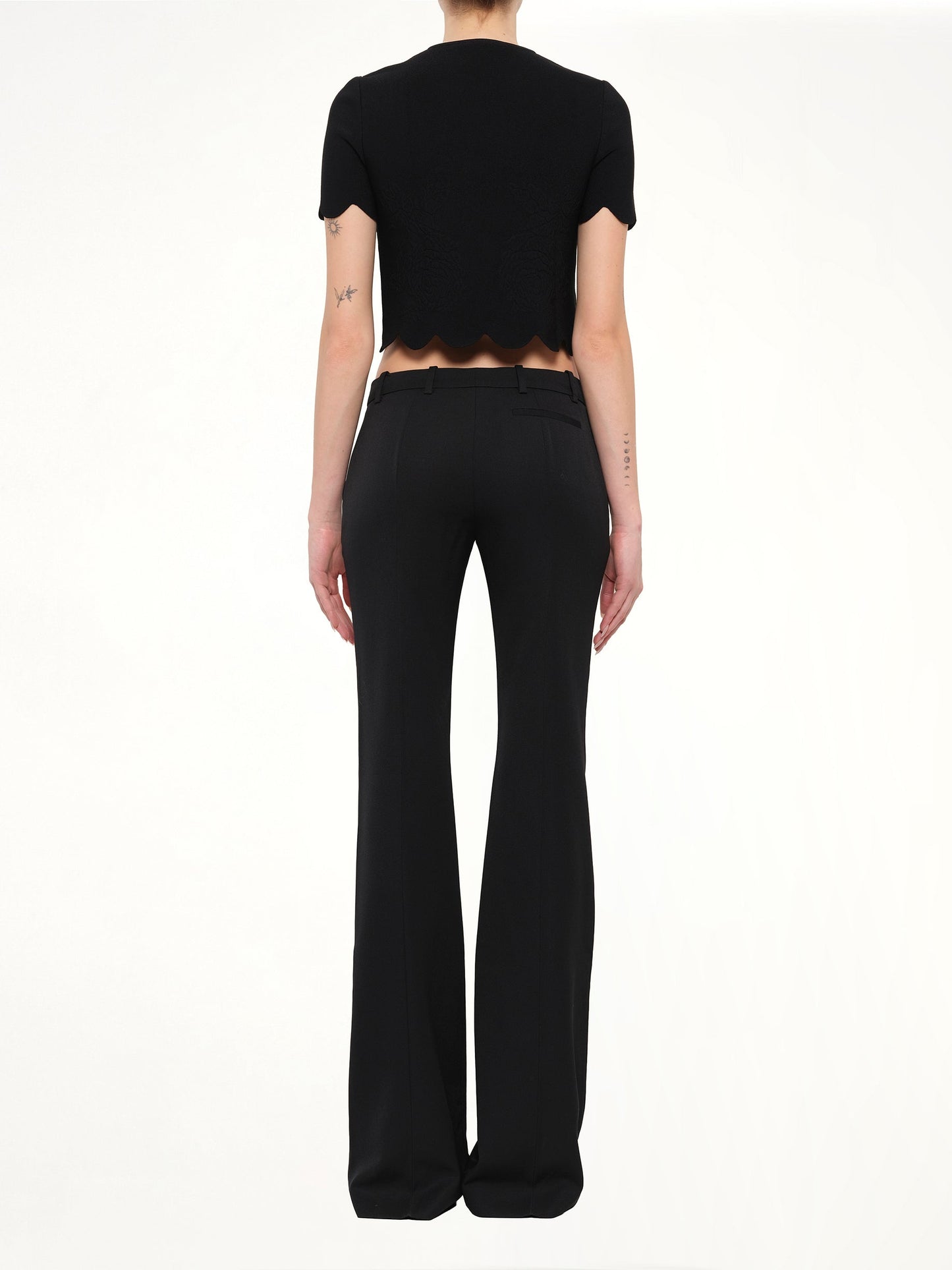 Alexander McQueen Embellished Rose Top (Black)