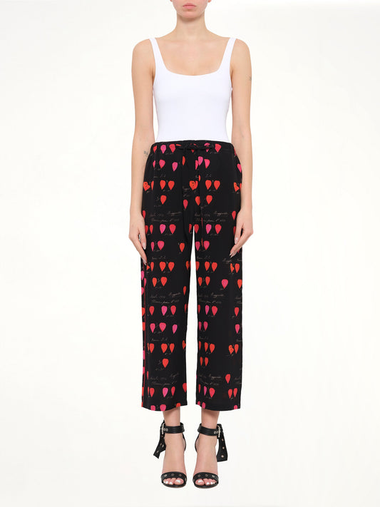 Alexander McQueen Petal Print Pants (Black)