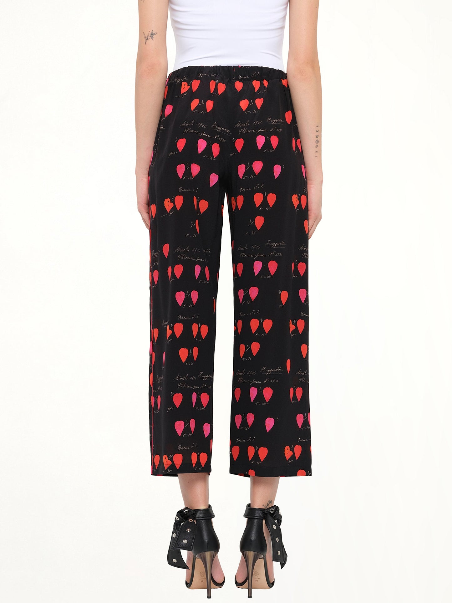 Alexander McQueen Petal Print Pants (Black)