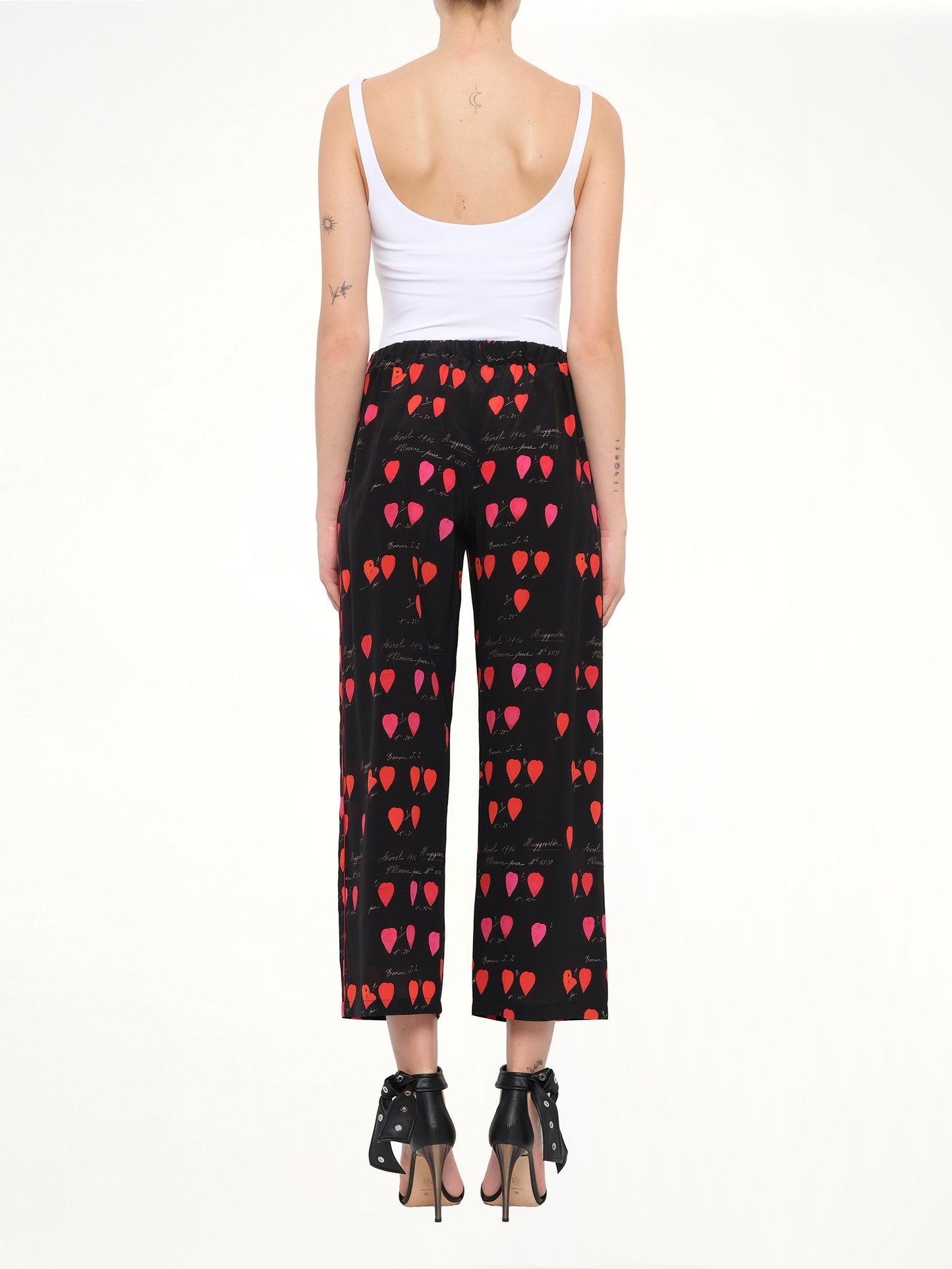 Alexander McQueen Petal Print Pants (Black)