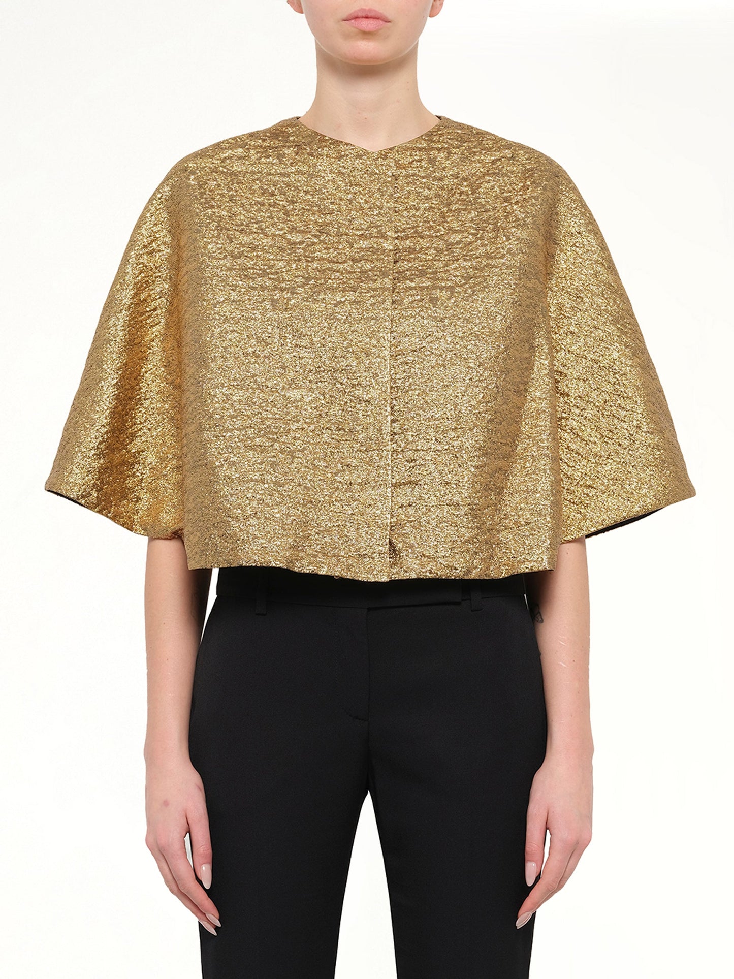 Image of Coats & Jackets. Product name - Jacket in Gold colour by brand - LANVIN