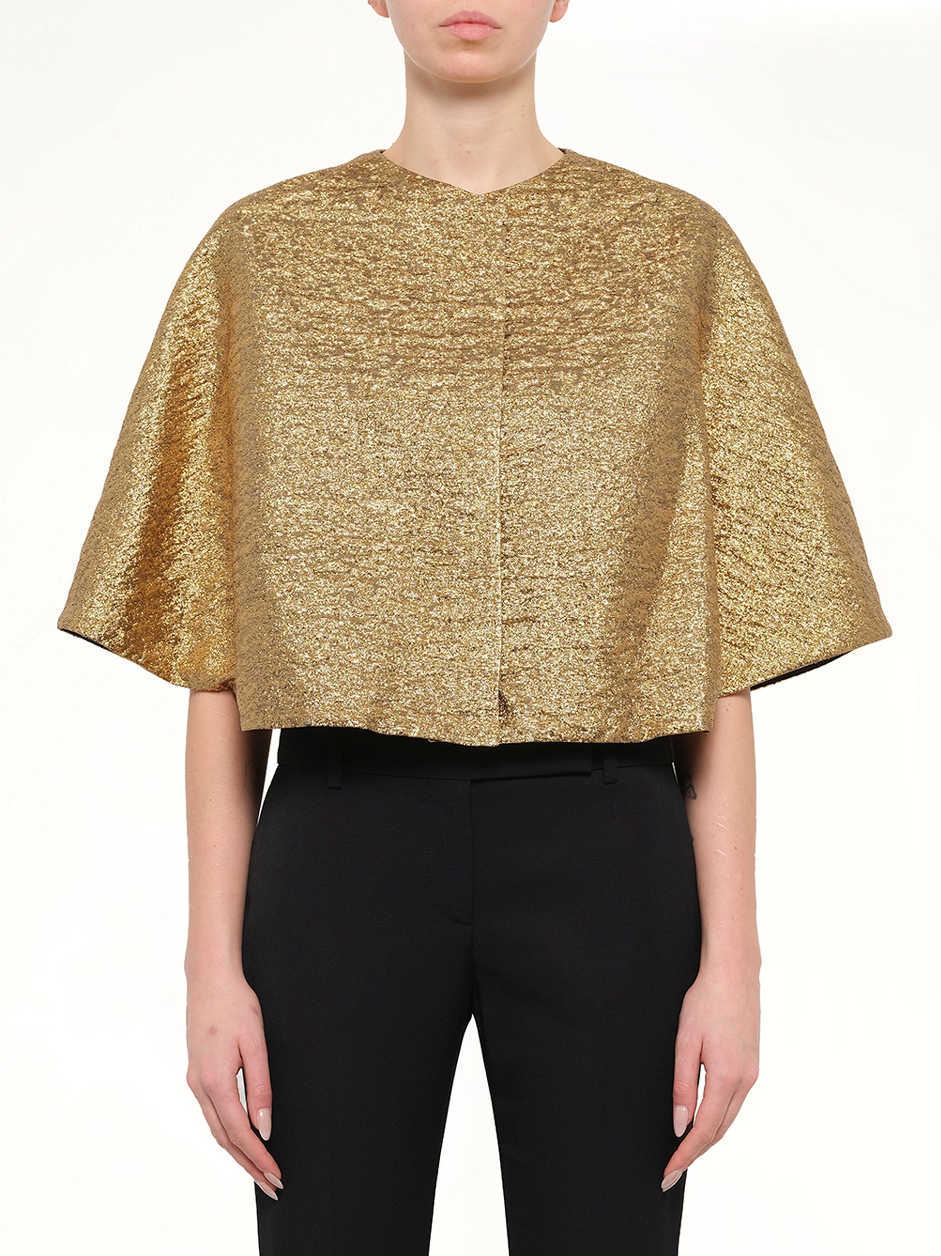 Image of Coats & Jackets. Product name - Jacket in Gold colour by brand - LANVIN