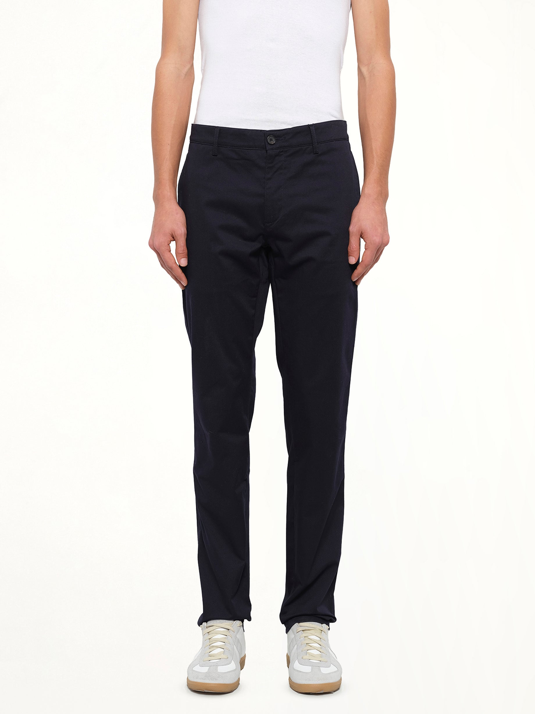Image of a model wearing Pants. Product name - Kenzo Trousers Navy in Navy colour by brand - KENZO
