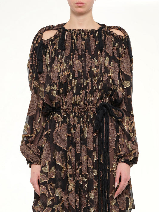 Image of Dresses. Product name - Lanvin Dress in Gold colour by brand - LANVIN