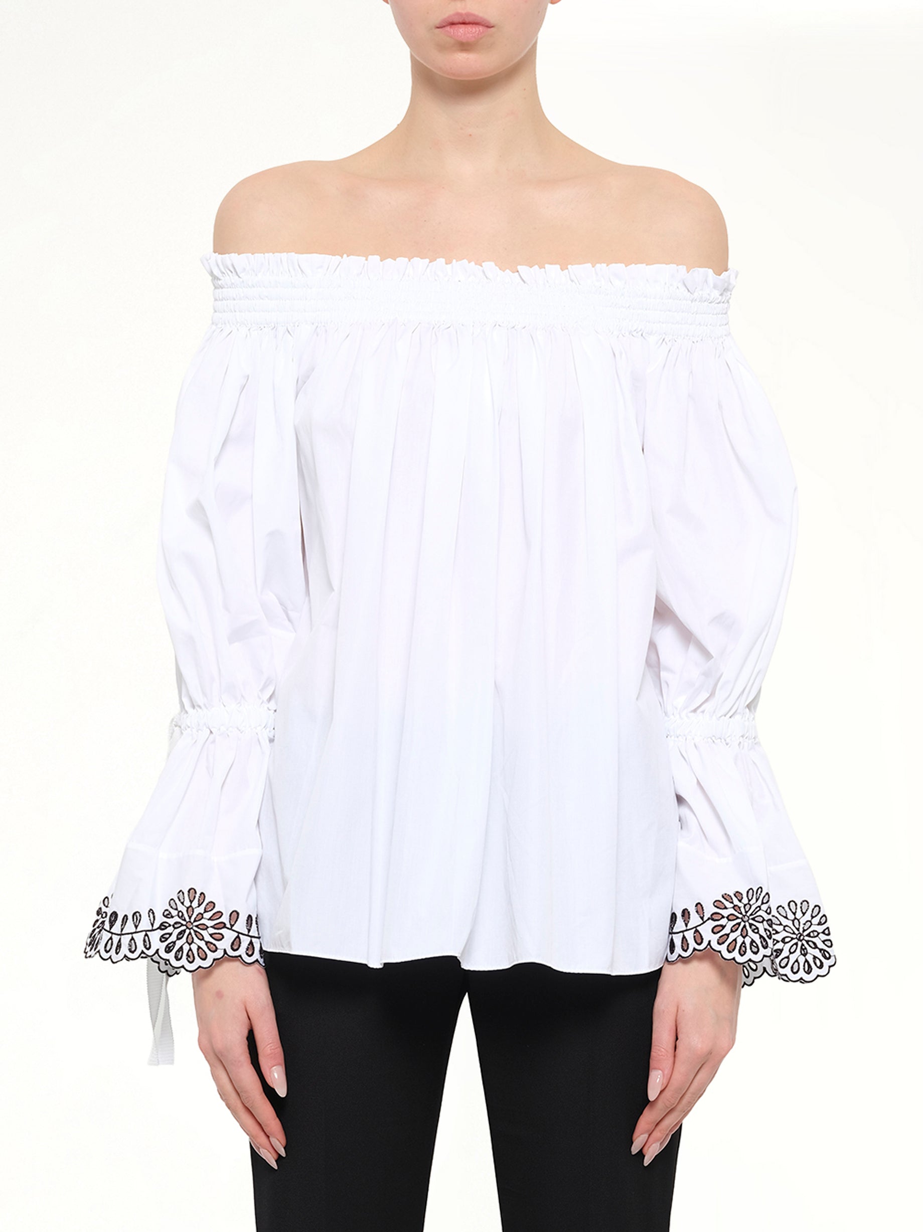 Image of Shirts. Product name - Popeline Shirt Top in White colour by brand - ALEXANDER MCQUEEN