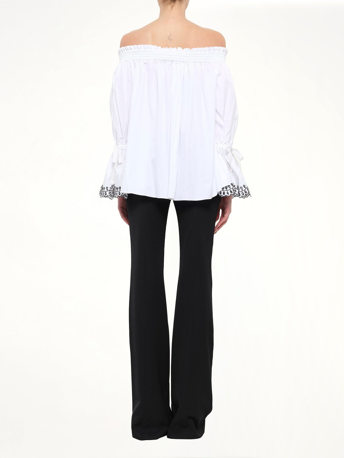ALEXANDER MCQUEEN Popeline Shirt Top (White)