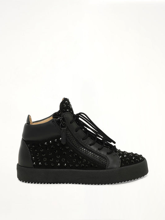 Image of Sneakers. Product name - Camoscio in Black colour by brand - GIUSEPPE ZANOTTI