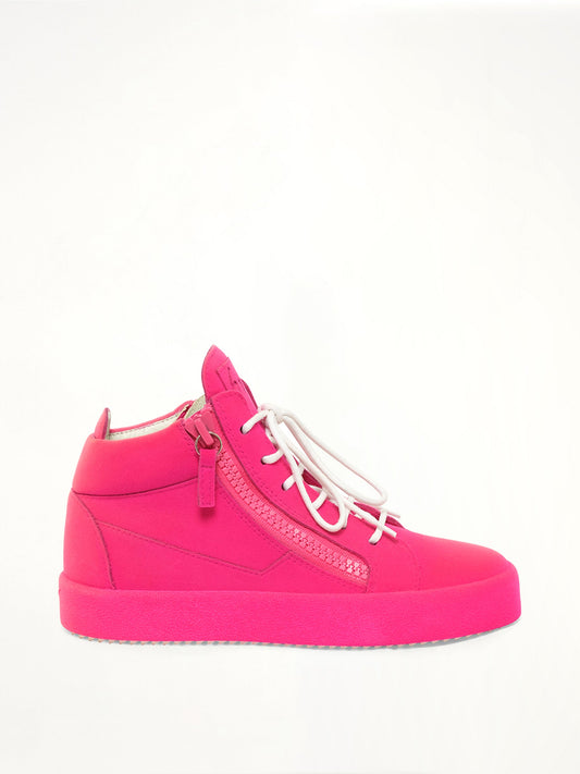 Image of Sneakers. Product name - Don Flok Ricamo Sneaker in Fluro colour by brand - GIUSEPPE ZANOTTI