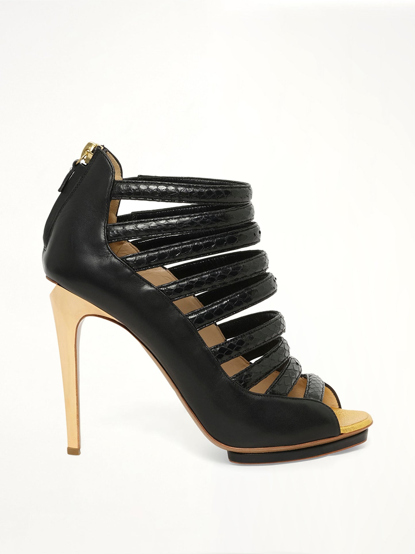 Image of Sneakers. Product name - Leather Shoes in Black colour by brand - LINDA FARROW