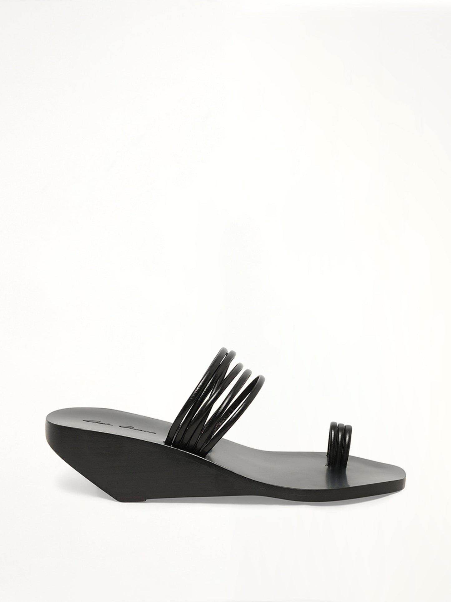 Image of Flats. Product name - Toe Straps Shoes in Black colour by brand - RICK OWENS