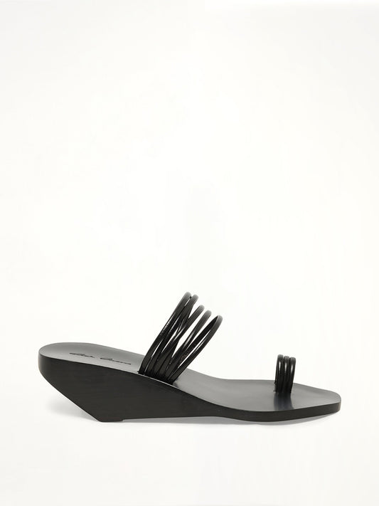 Image of Flats. Product name - Toe Straps Shoes in Black colour by brand - RICK OWENS