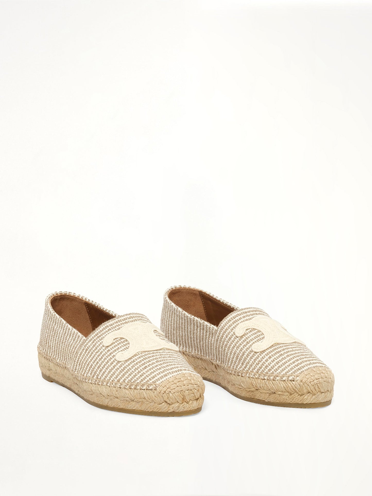 CELINE Triomphe Espadrille 05 with Embroidered P (Beige)