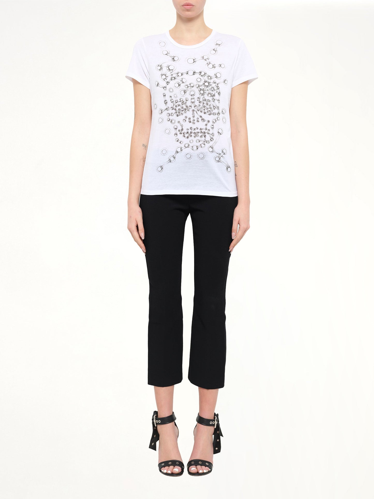 Alexander McQueen Eyelets T-Shirt (White)