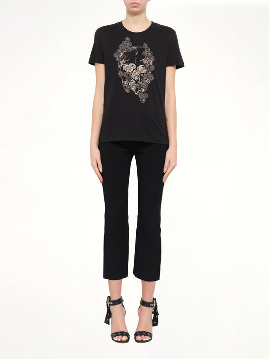 Alexander McQueen Jewelled Skull Tees (Black)
