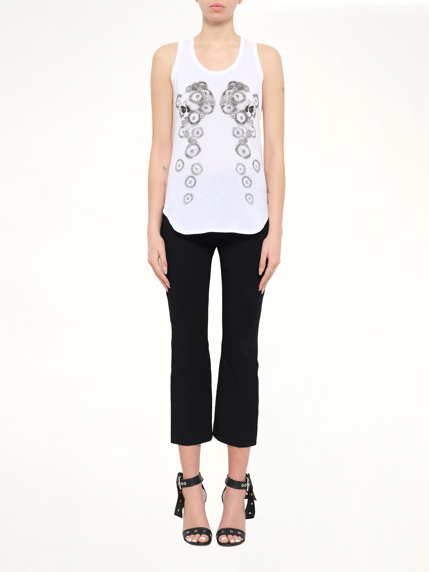 Alexander McQueen Pom Skull T-Shirt (White)