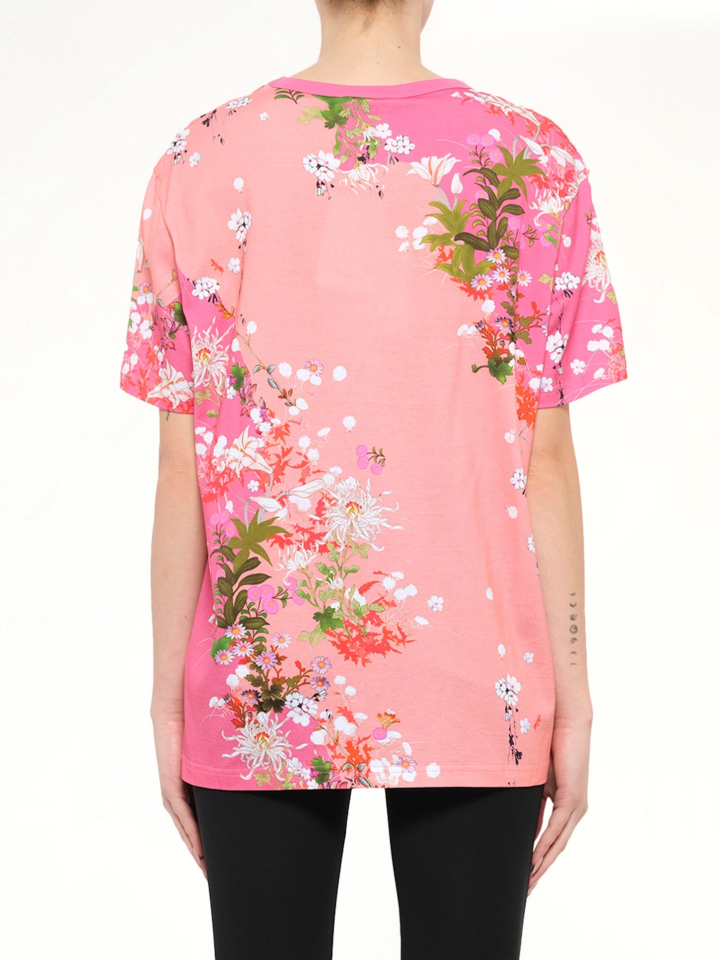 GIVENCHY Logo Flower T-Shirt (Pink)