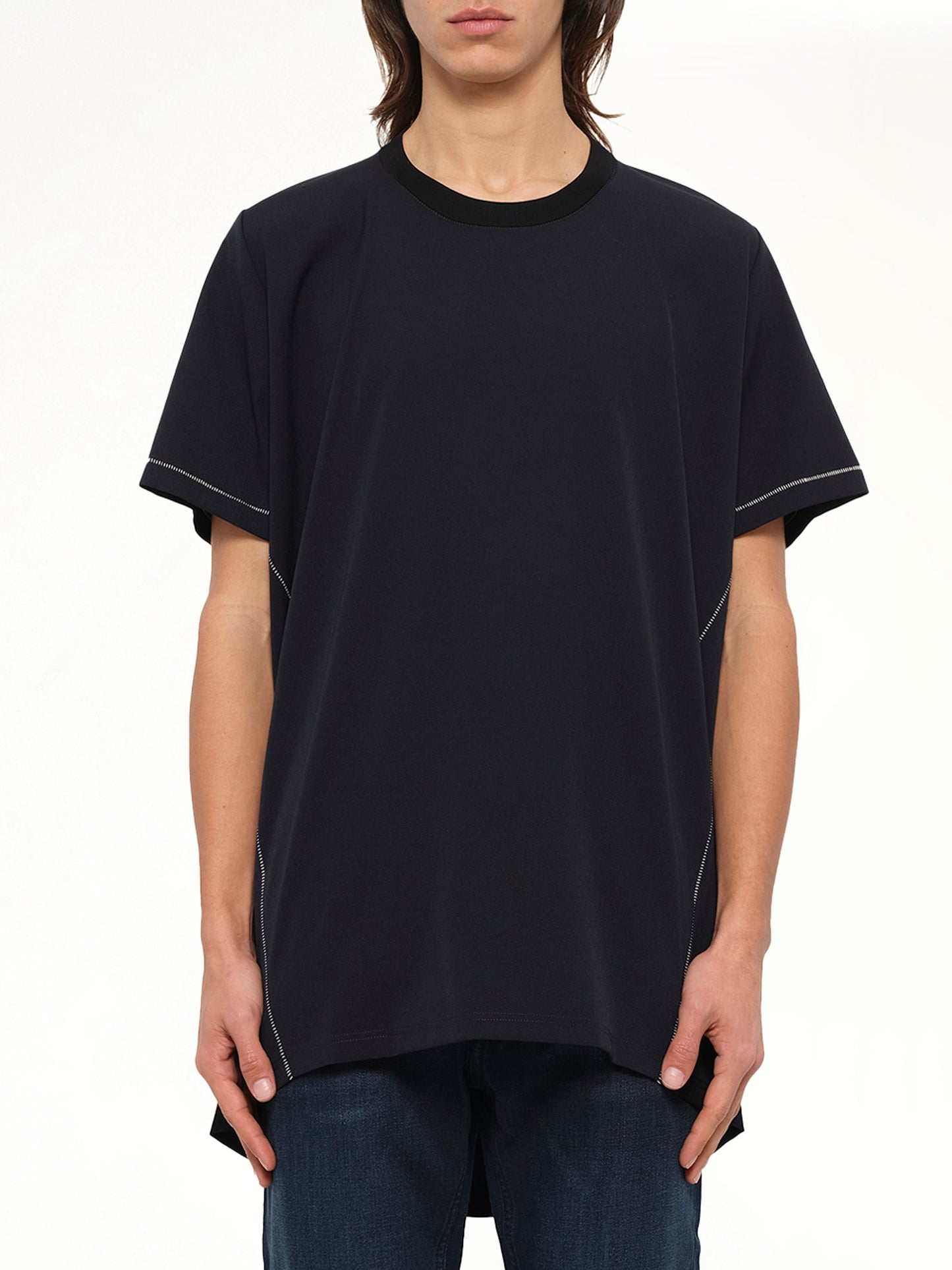 Image of T-Shirts. Product name - Logo T-Shirt in Navy colour by brand - LANVIN