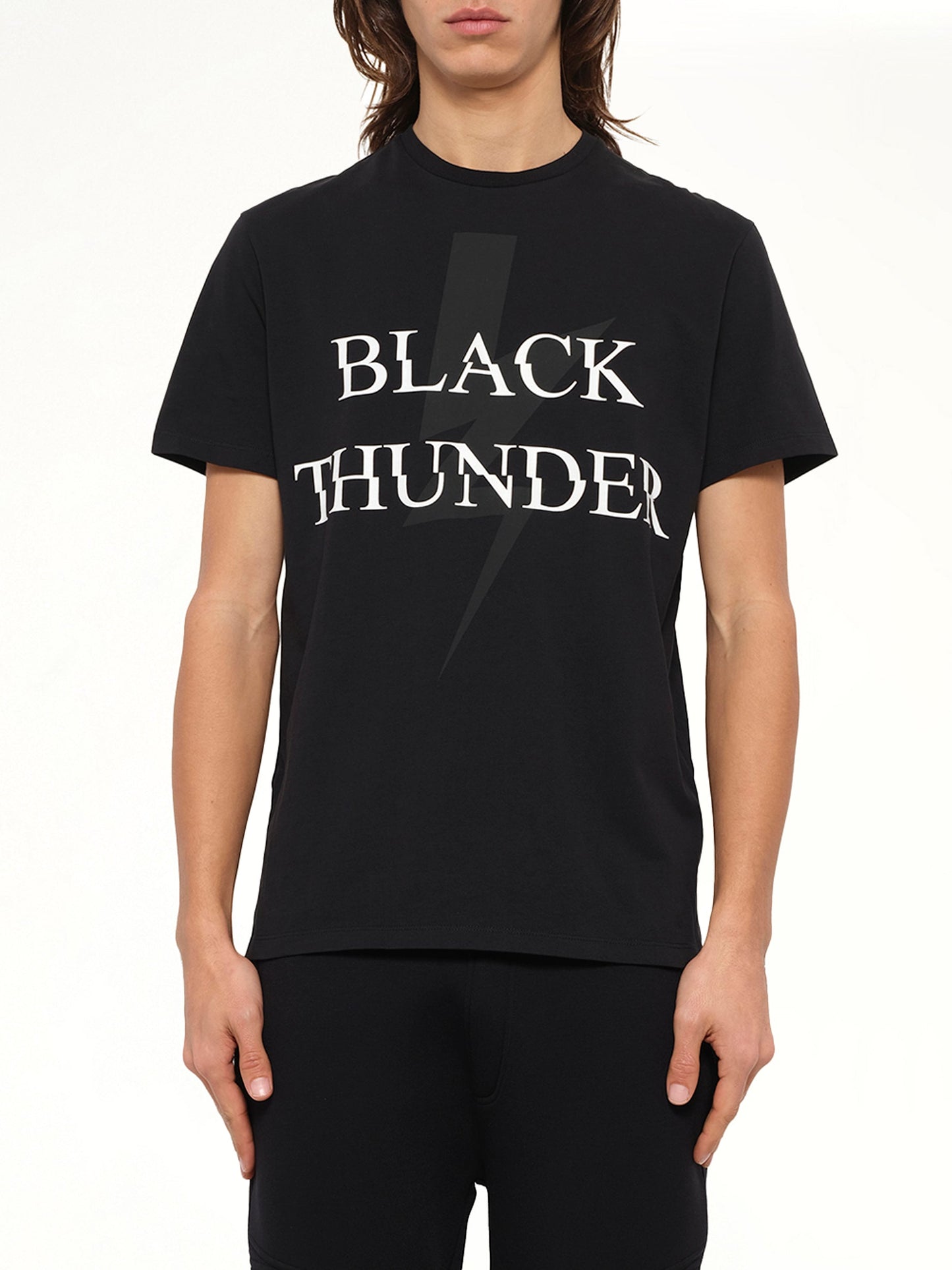 Image of Shirts. Product name - Neil Barrett T Shirt in Black colour by brand - NEIL BARRETT