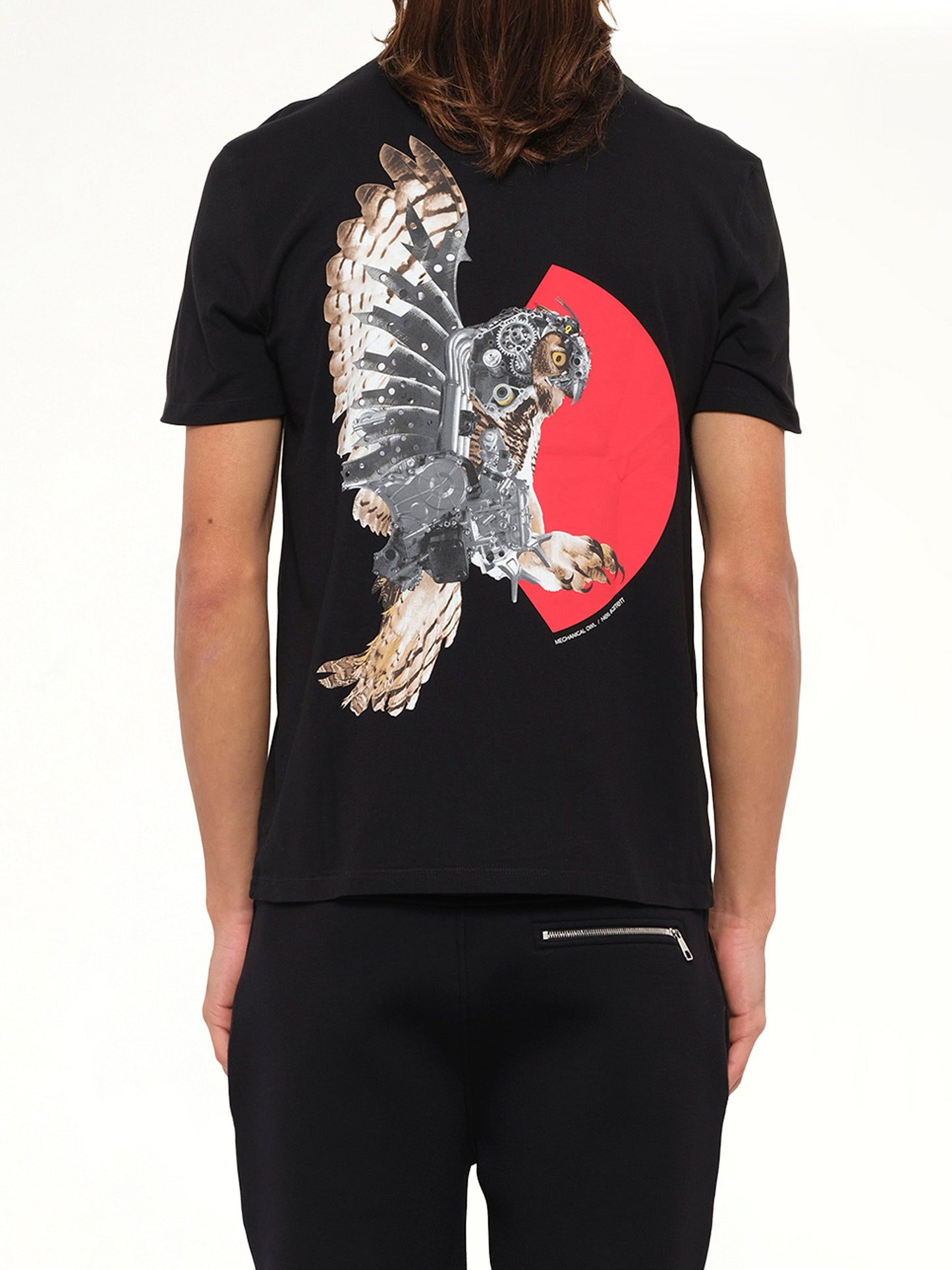 NEIL BARRETT Owl T-Shirt (Black)