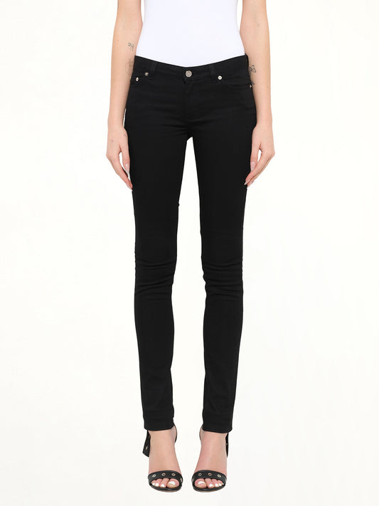 Image of a model wearing Pants. Product name - Trousers Denim in Black colour by brand - GIVENCHY