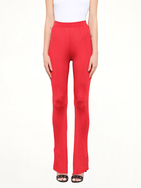 Image of a model wearing Pants. Product name - Trousers in Red colour by brand - GIVENCHY