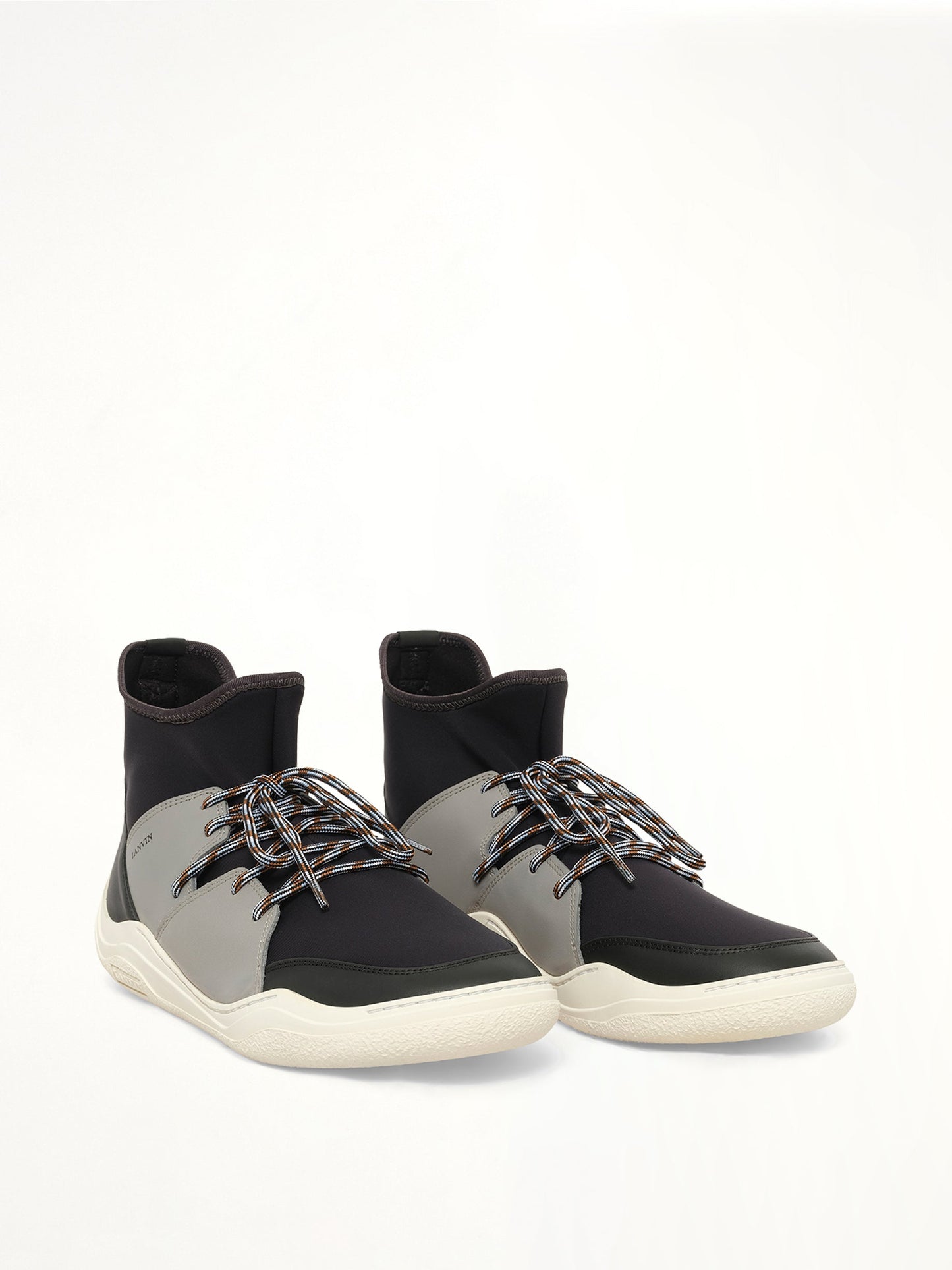 LANVIN Knit Lace Up Neo Sneaker (Black)