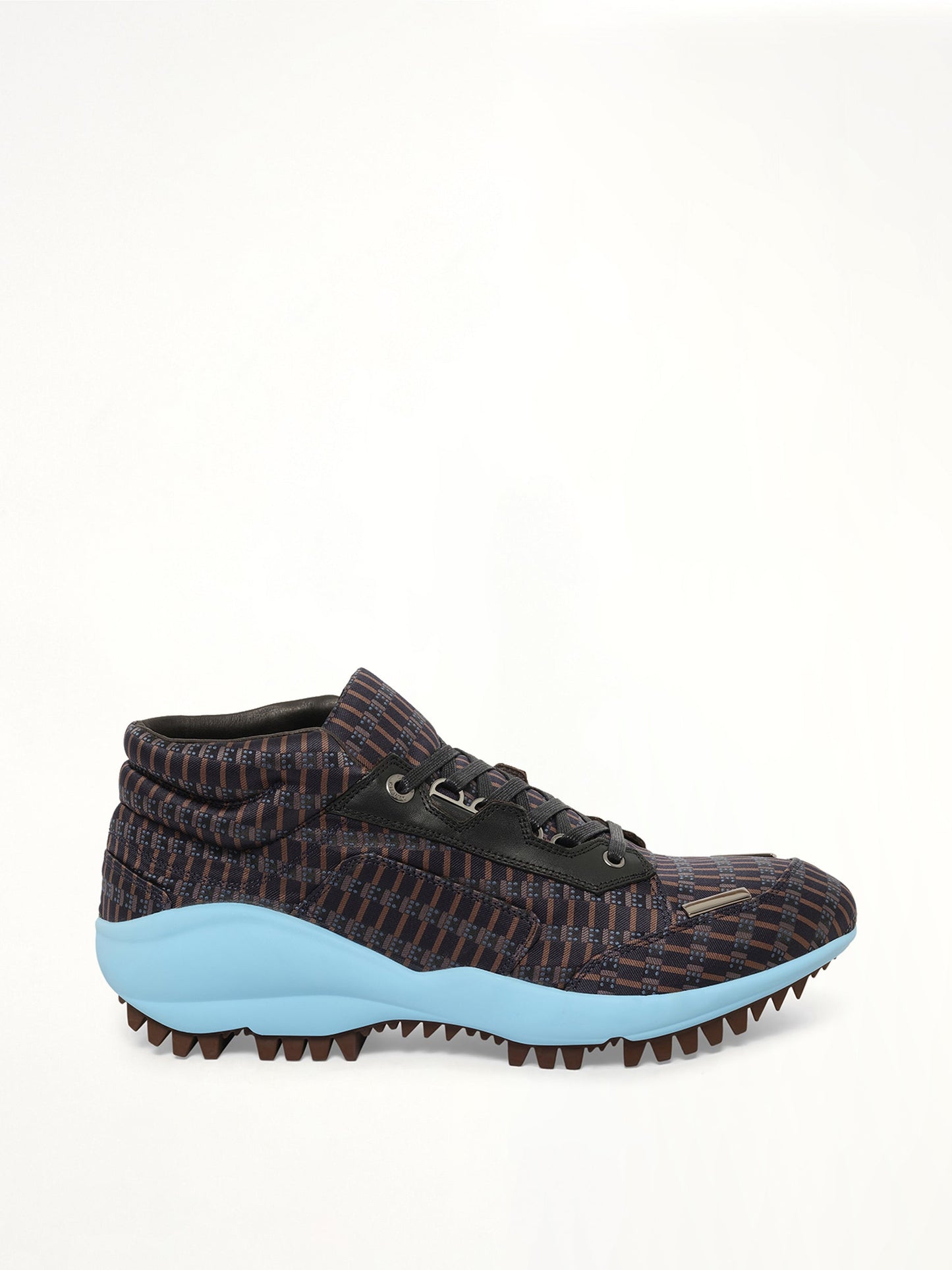 Image of Sneakers. Product name - Lanvin Midtop Sneaker in Navy colour by brand - LANVIN