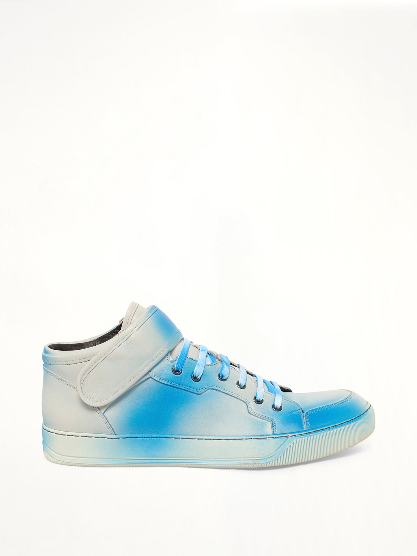 Image of Sneakers. Product name - Midtop Velcro Sneaker in White colour by brand - LANVIN