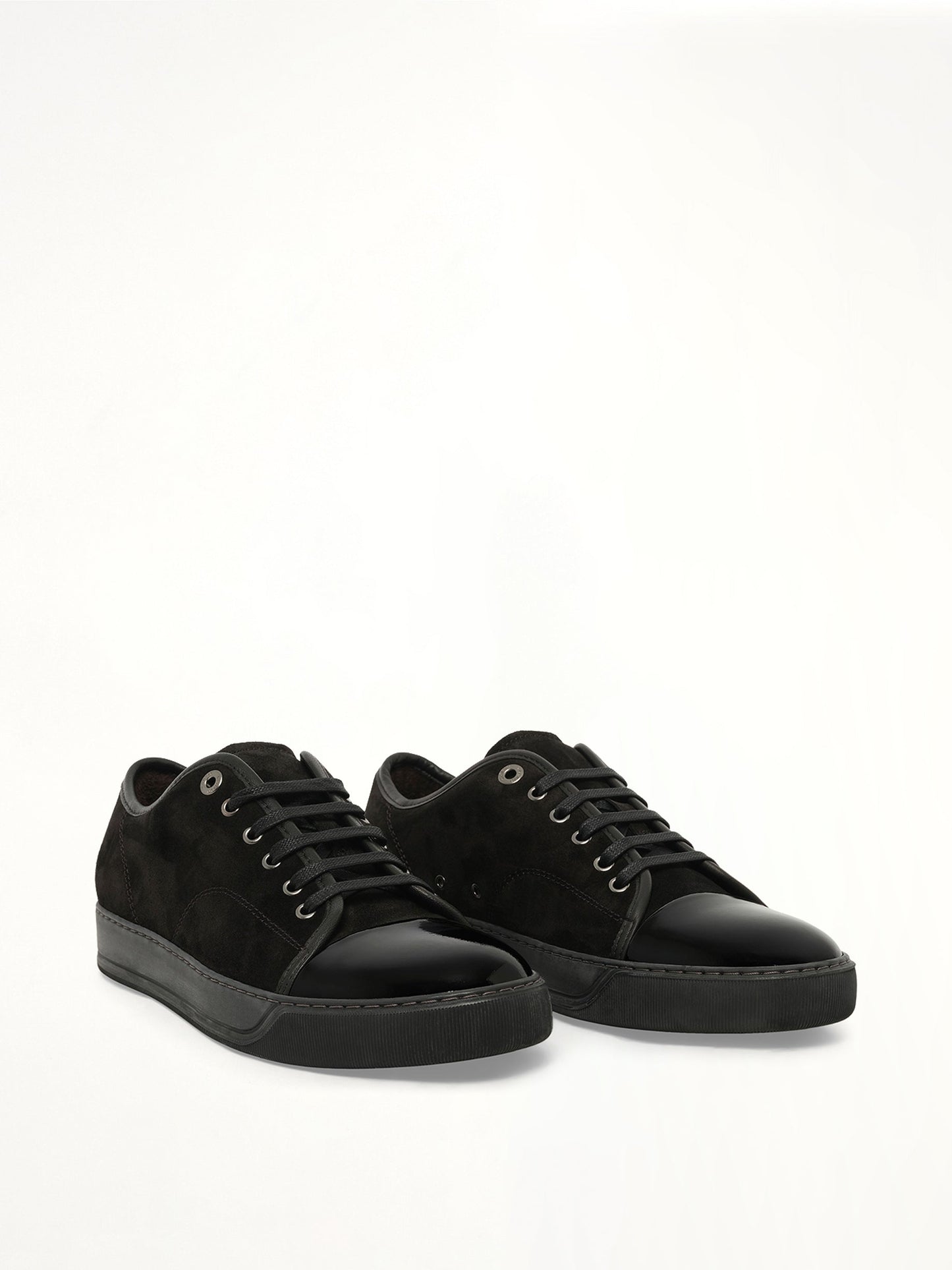 LANVIN Suede Patent Sneaker (Black)