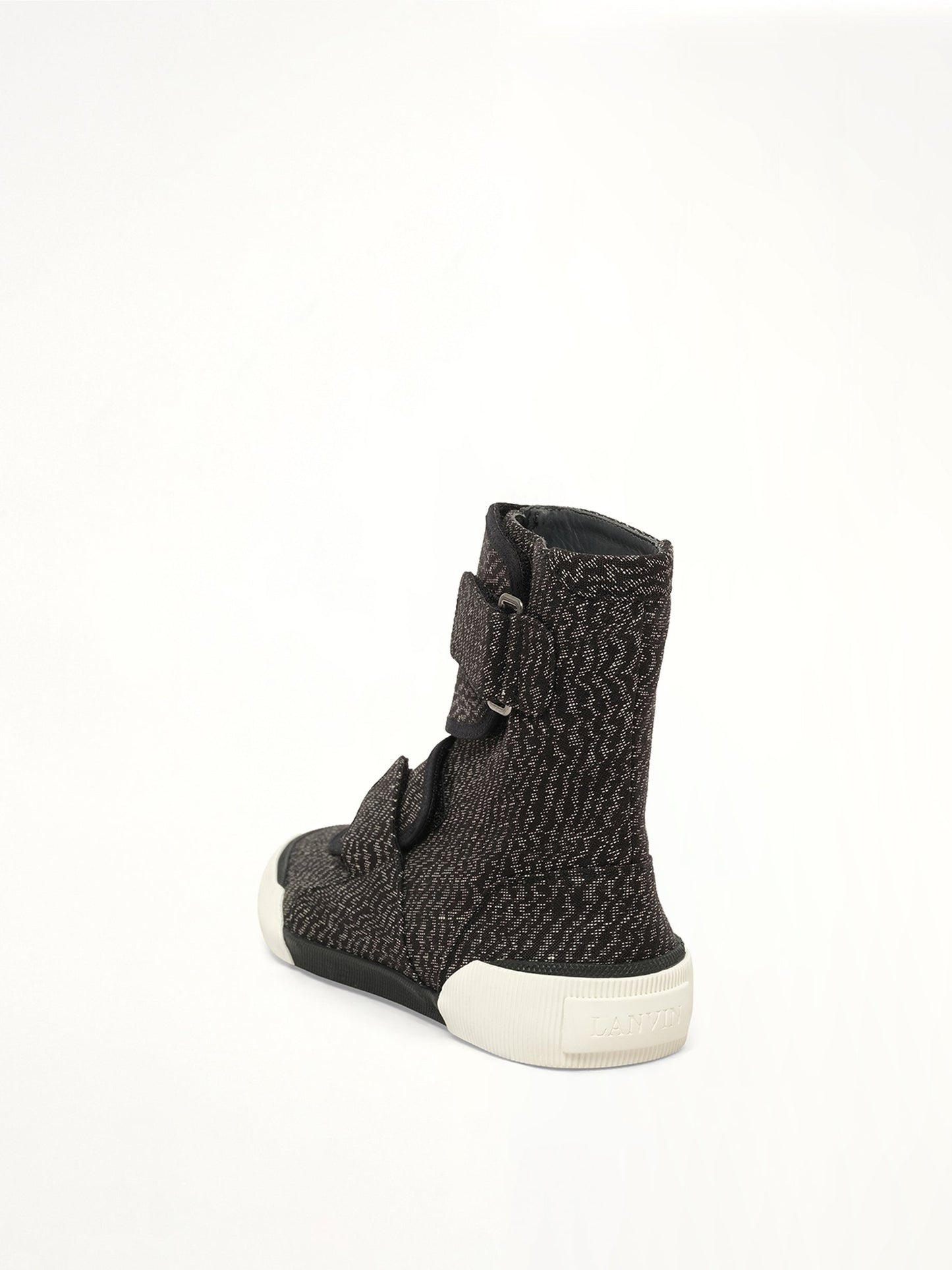 LANVIN Zebra High Sneaker (Black)