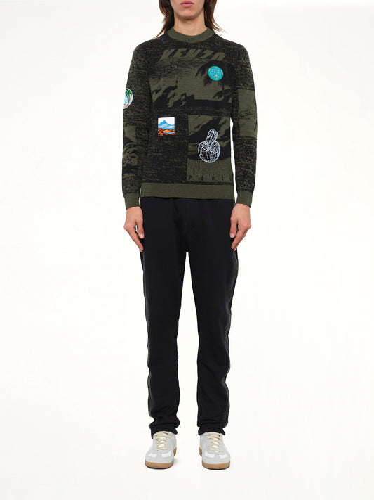 KENZO Badge Crew (Khaki)