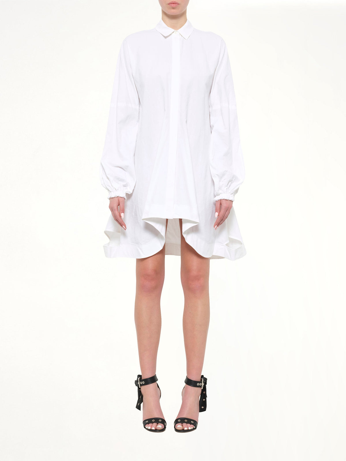 JWA Buttondown Puff Dress (White)