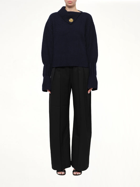 JWA Chunky Knit Jumper (Navy)