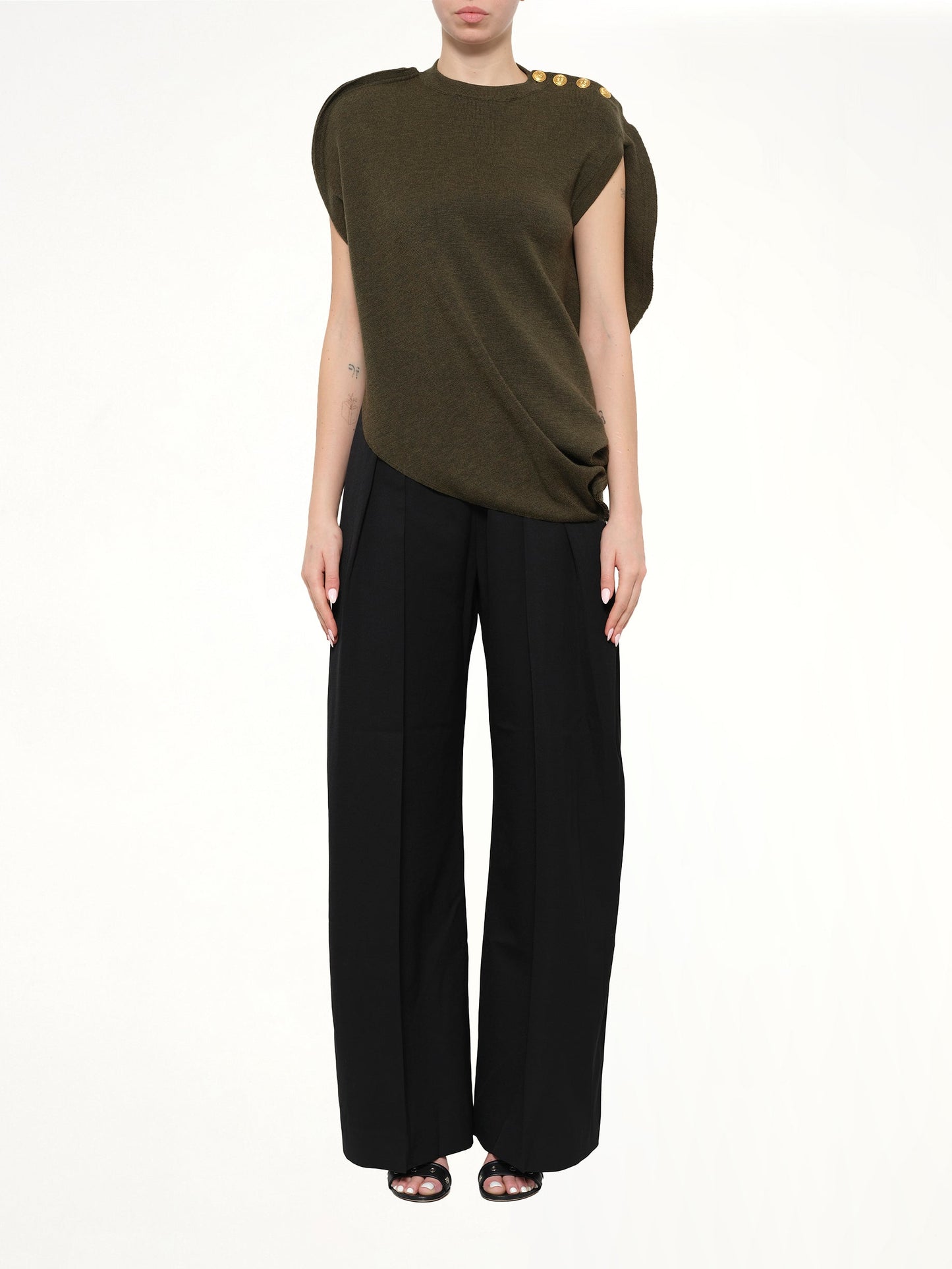 JWA Circle Knit Top (Khaki)