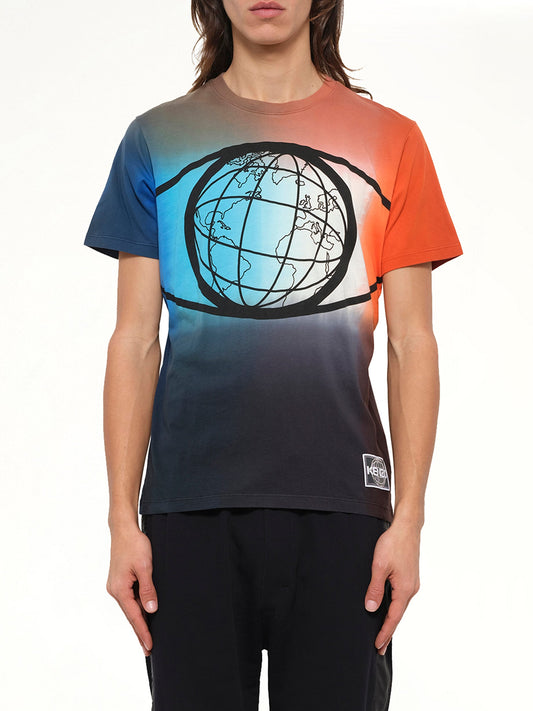 Image of a model wearing Outerwear. Product name - Classic Crew T-Shirt in Orange colour by brand - KENZO