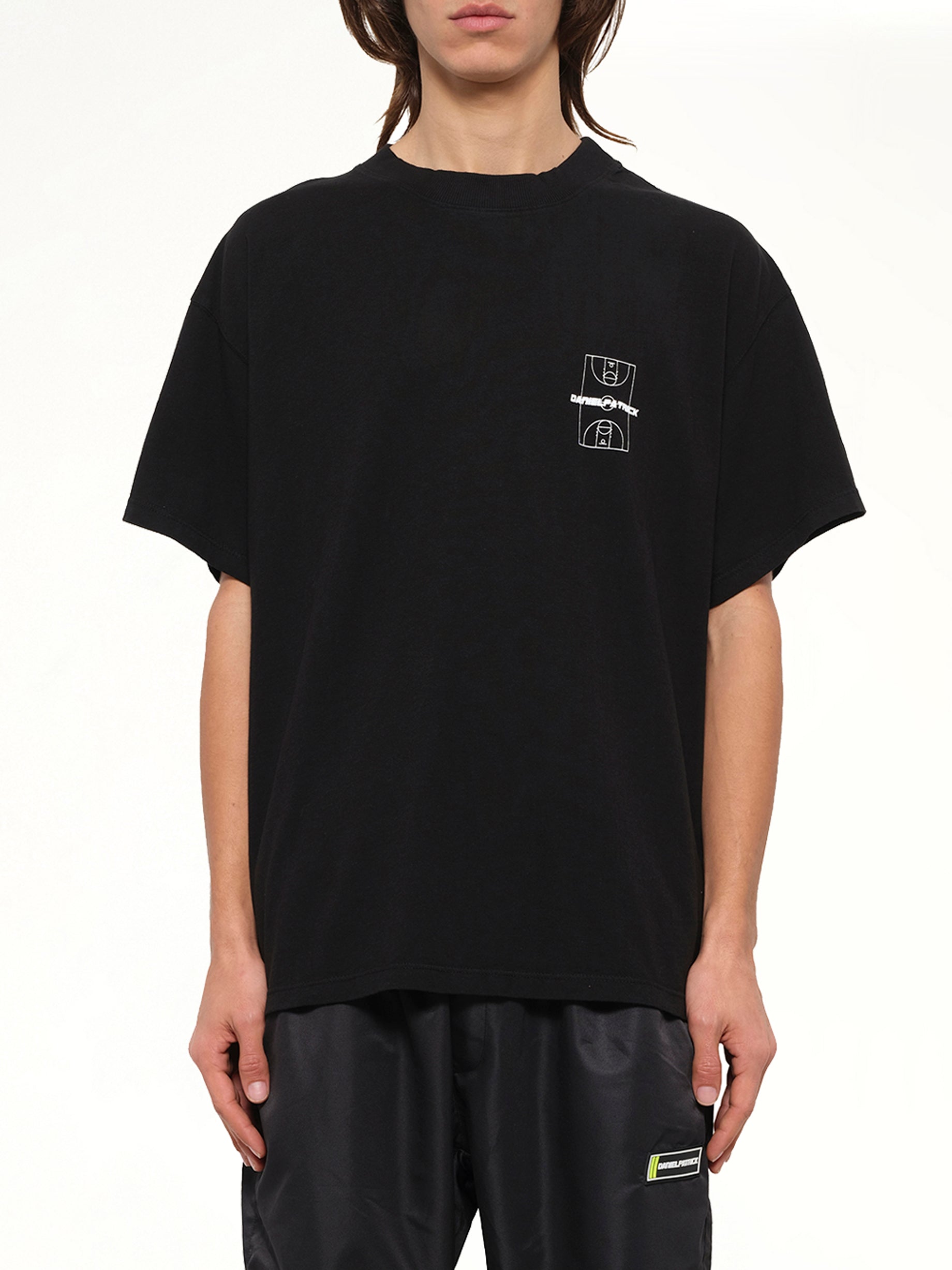 Image of T-Shirts. Product name - DP Court T-Shirt in Black colour by brand - DANIEL PATRICK