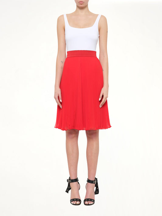 Givenchy Pleated Skirt (Red)
