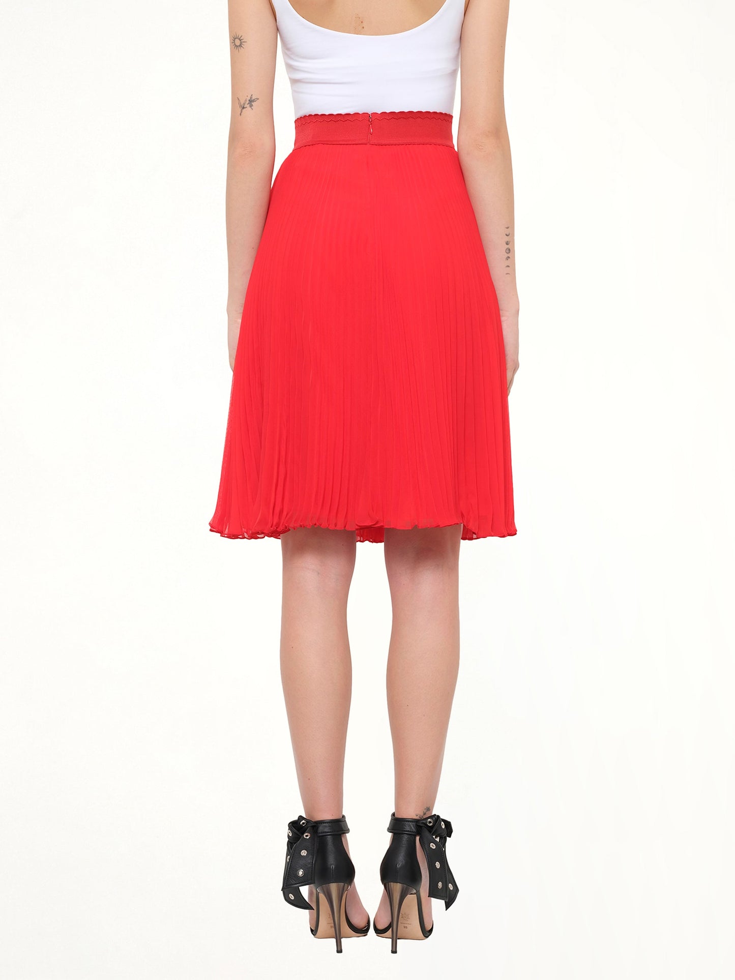Givenchy Pleated Skirt (Red)