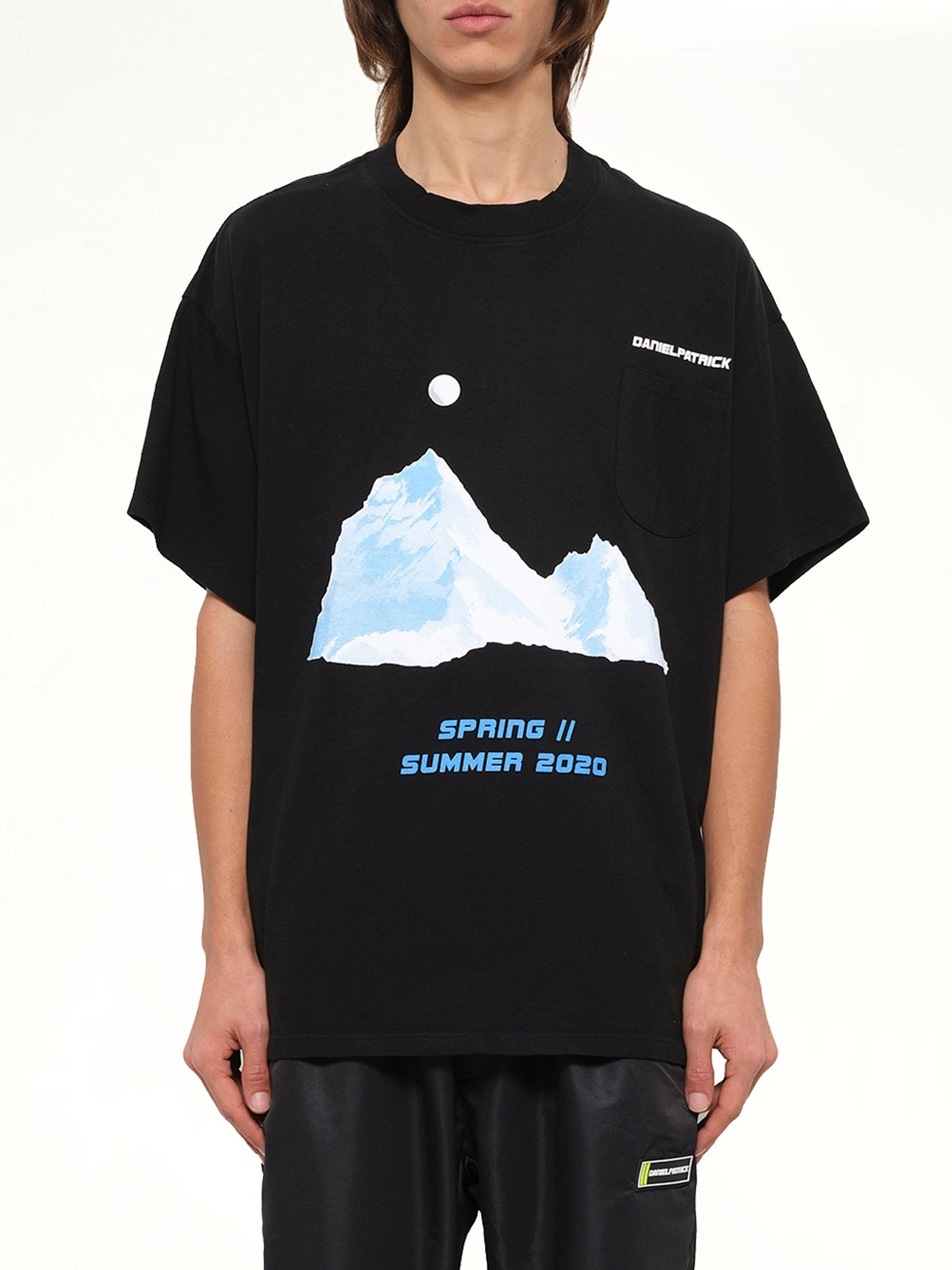 Image of T-Shirts. Product name - Mountain T-Shirt in Black colour by brand - DANIEL PATRICK