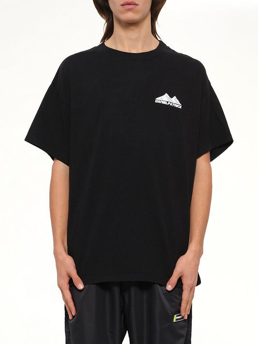 Image of T-Shirts. Product name - Moving Mountains T-Shirt in Black colour by brand - DANIEL PATRICK