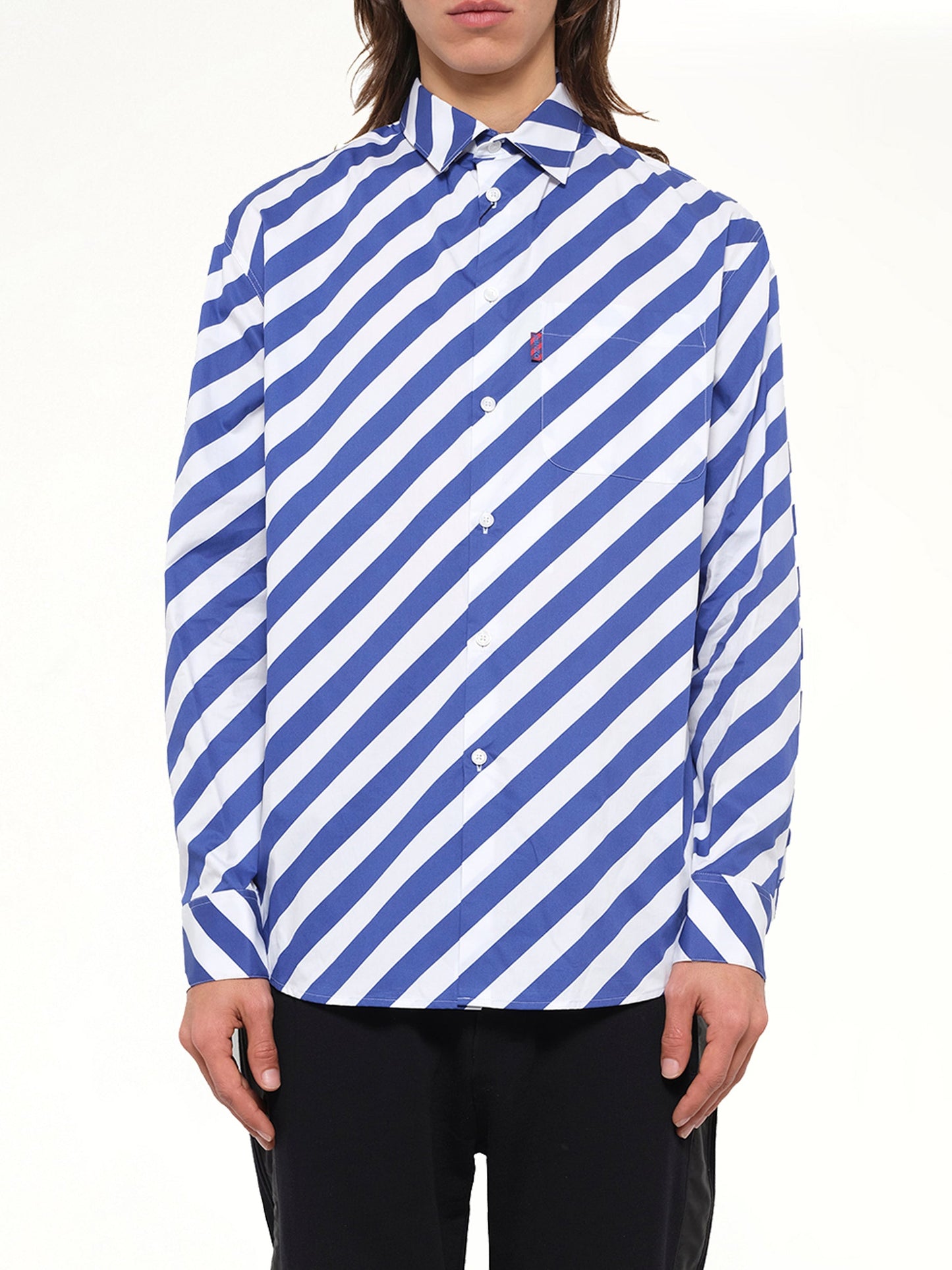 Image of Shirts. Product name - Striped Shirt in Blue colour by brand - KENZO