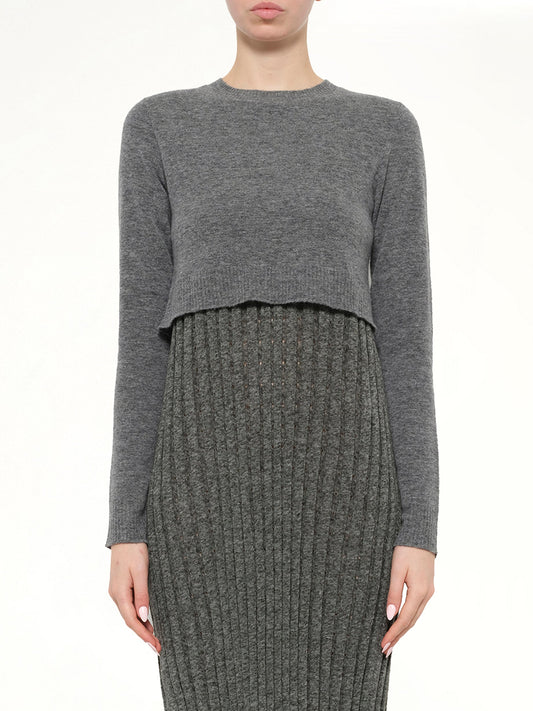 Image of Dresses. Product name - Tompe Pleat Knit Dress in Fossil colour by brand - JWA